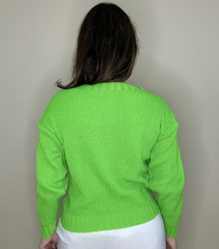 Blusa de tricot com gola canoa - comprar online