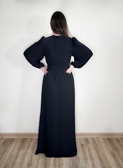 VESTIDO LONGO COM MANGA MONIÊ - comprar online