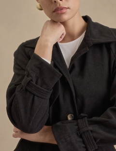 Casaco trench coat curto preto na internet