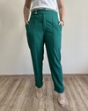Calça de alfaiataria reta verde Jennifer