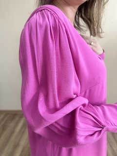 VESTIDO curto com manga longa rosa SABRINE - comprar online