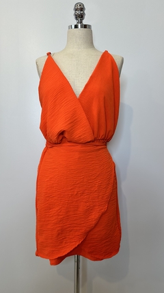 Vestido curto pareô laranja Lorena