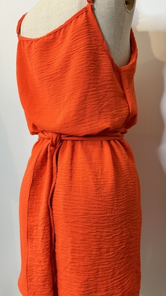 Vestido curto pareô laranja Lorena - loja online
