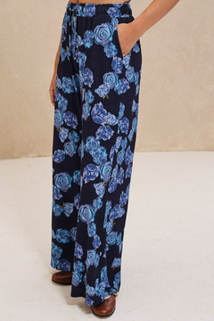 PANTALÓN BLUE ROSES - azul - comprar online