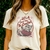 T-Shirt Gato Crochê Atitude - Algodão