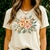 T-shirt Floral Peach Power 100% Algodão - comprar online