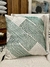 Almofada Linho Cru - C/Rami Cor Verde Mod 3 52x52cm