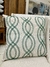 Almofada Linho Cru - C/Rami Cor Verde Mod 2 52x52cm