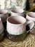 Caneca de Cerâmica com Textura Rosa - Ø9x10cm