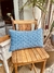 Almofada 022 - em Crochê Azul - Quebra Rim 45x25cm