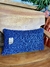 Almofada 031 - Crochê Náutico Manual Azul 52x52cm