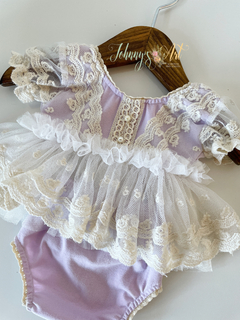 Conj. Vestido Lilac Newborn na internet