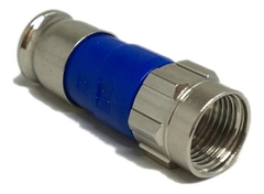 CONECTOR RG6 AZ PT FEMEA COMPRESSAO