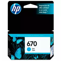 CARTUCHO HP CZ114AB 670 CIANO 3,5 ML