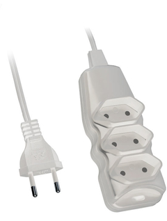 EXTENSAO ELETRICA 2POLOS 3TOMADAS 5M