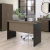 Mesa reta P40 Walnut/Preto - comprar online