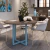 Mesa de reunião P25TUB redonda Walnut / Azul dali - comprar online