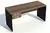 Mesa reta P40 C/Gav. Walnut/Preto