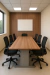 Mesa de reunião ST18 retangular Noce amêndoa - comprar online