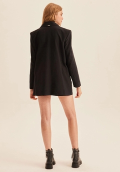 Lança Perfume Blazer Oversized Shine Preto na internet