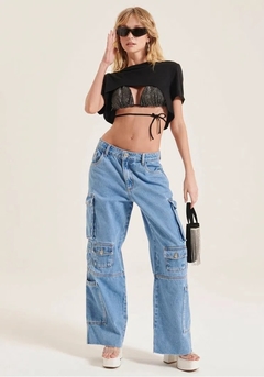 MYFT T-Shirt Cropped com Top Shine - Moda Store