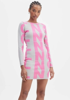 Vestido Tricot Curto Rosa Lança Perfume