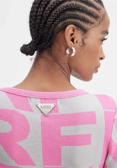 Vestido Tricot Curto Rosa Lança Perfume - comprar online