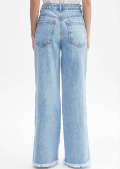 Calça Jeans Wide Leg High Azul Lança Perfume na internet
