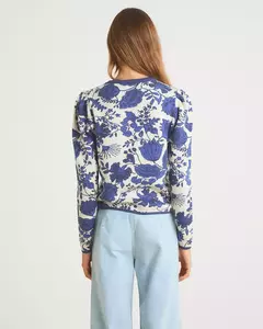 SWEATER DAKOTA WINTER PRINTED BLUE | WANAMA - LAS LILAS