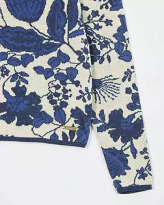 SWEATER DAKOTA WINTER PRINTED BLUE | WANAMA - comprar online