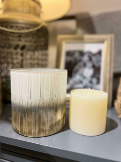 FLORERO GOLD-WHITE 12 X 12CM / LAS LILAS HOME - comprar online