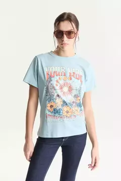 REMERA PIMA PRINT VIBES | DESIDERATA - LAS LILAS