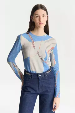 REMERA LUREX CELESTE NAJT / DESIDERATA - comprar online
