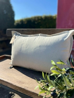 FUNDA 60X40 TUSOR MIL RAYAS VERDE / LAS LILAS HOME - comprar online