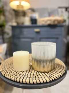 FLORERO GOLD-WHITE 12 X 12CM / LAS LILAS HOME - LAS LILAS