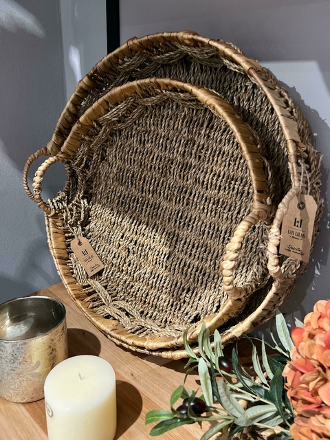 BANDEJA REDONDA CON ASAS 39 x 9CM / LAS LILAS HOME - comprar online