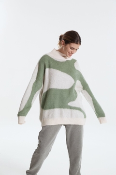 SWEATER FRIZADO JACQUARD MORGAN [SYSTEM] en internet