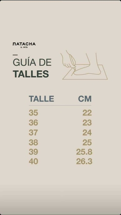 GUIA DE TALLES [NATACHA] - comprar online