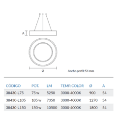 Colgante LED - MEDIDAS VARIAS - comprar online