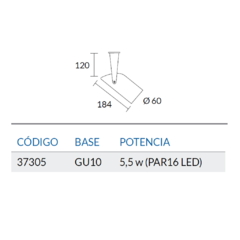 Cabezal PAR16 - BLANCO O NEGRO en internet