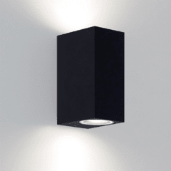 Artef. Bid. p/pared IP54 - NEGRO O ALUMINIO - comprar online
