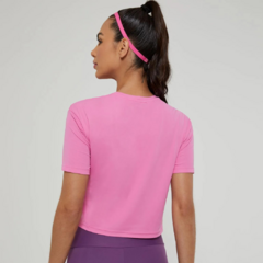 T-shirt Skin Fit Cropped Ag Since 1983 Rosa Wild Alto Giro na internet