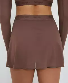 Saia Tule c/ Shorts Anticelulite Marrom Cacau Alto Giro - comprar online