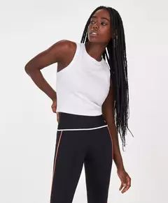 Regata Cropped Canelada Branco Alto Giro na internet