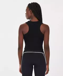 Regata Cropped Canelada Preto Alto Giro - comprar online