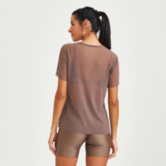 Blusa de Tule Clássica Castanho Caju Brasil - comprar online