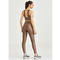 Legging Atletika Recortes Clássica Castanho Caju Brasil - Fitlet Moda Fitness e Moda Praia | 6x s/juros frete grátis Sul e Sudeste