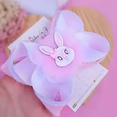 Laço boutique sobreposto coelinha c/ óculos