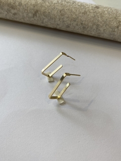 Argola Retangular Semijoia - comprar online