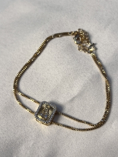Pulseira de Nossa Senhora cravejada - Cristal Brasil Acessórios 